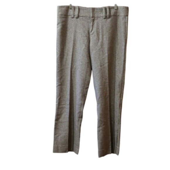Laundry Vintage Herringbone Tweed Y2K Gold Sparkly Pants Trousers Career 12 - Picture 1 of 11